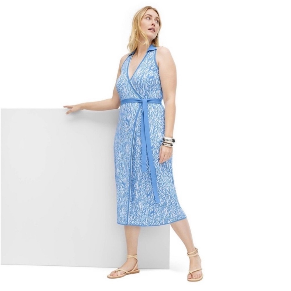 NWT DVF FOR TARGET BLUE/WHITE DRESS M